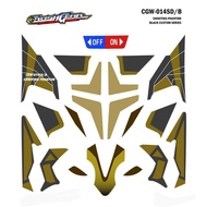 Black Gold Shooting Phantom Sticker Crush Gear Waterproof