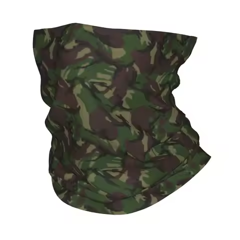 Custom British DPM Camo Bandana Neck Warmer Men Women Winter Hiking Ski Scarf Gaiter Military Army C