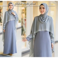 Jubah Ratu Arab ( 36 - 56 ) Cape Jubah Dress . Muslimah Plus Size Sedondon Bridesmaid . Cape Abaya J
