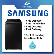SAMSUNG WA12CG5886BVSP 12.5KG BLACK ECOBUBBLE™ TOP LOAD WASHING MACHINE