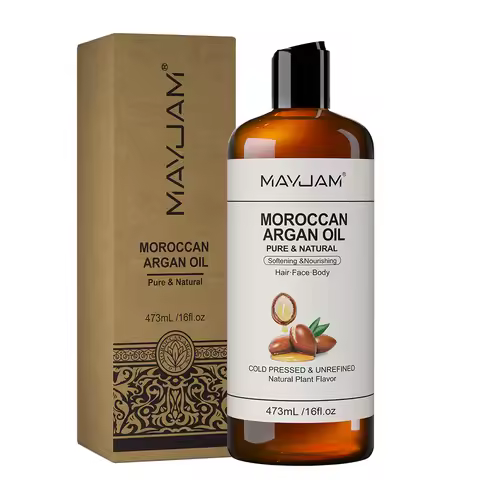 MAYJAM Pure Natural Moroccan Argan Oil Massage On Face, Hair, Body Sweet Almond Oil Cold Pressed USD