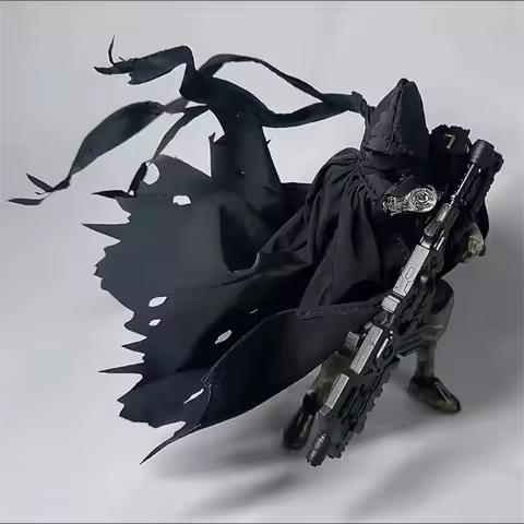 Handmade 1/12 Scale Action Figures Trend Hooded Cloak Vintage Combat Cape Model for 6'' Mezco Shf Fi