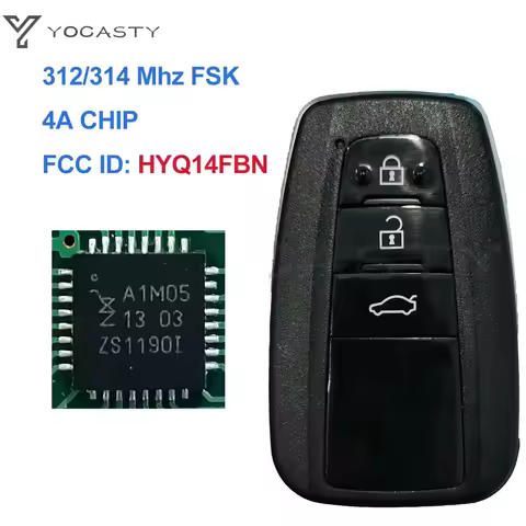 YOCASTY Original PCB Smart Key 312/314MHz 4A Chip For Toyota Corolla 2018 2019 2020 2021 For Brazil 