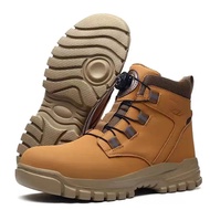 Men New Style Labor Protection Shoes Anti-smashing Anti-puncture Lightweight High-Top Safety Shoes