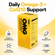 OMG Omega-3 Fish Oil Coenzyme Q10 Daily Softgel Supplement 60s