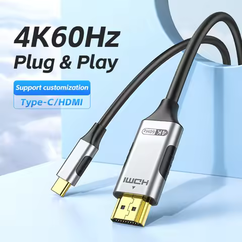 Type C to HDMI Table 4K@60hz USB C to HDMI Adapter, Compatible with IPhone15, IPhone16, Huawei, Xiao