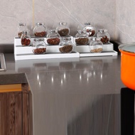 Spice Rack Organizer for Cabinets 3-Tier Expandable Bamboo Shelf Rack for Kitchen Pantry Cabinet Tab