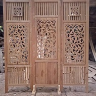 Partisi Peyekat ruangan mentah kayu jati furniture jepara