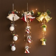 Christmas Decorations Golden Plastic Big Bell String Ornaments Dress Up White Pendant Scene Layout P