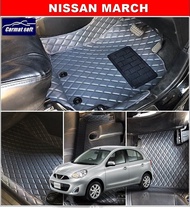 ยางปูพื้นรถยนต์ NISSAN MARCH พรมลายDIAMOND ยางปูพื้นรถEVA 12ชิ้น ภายในห้องโดยสาร