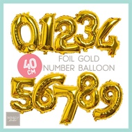 40cm Gold Foil Number Balloon 16inch Gold Number Balloon