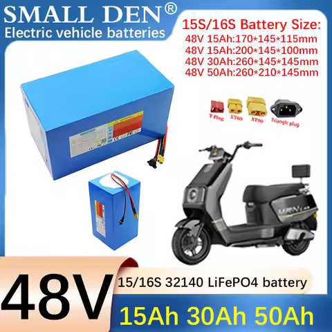 48V 15Ah 30Ah 50Ah 32140 LiFePO4 battery pack Grade A 32140 16S1P 2500W 5C High Power&High capacity 