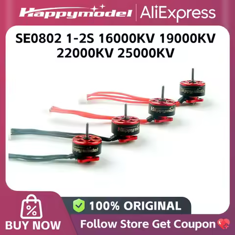 4PCS Happymodel SE0802 0802 1-2S 16000KV 19000KV 22000KV 25000KV Brushless Motor for Mobula7 Snapper