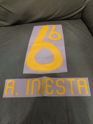 西班牙2010/12 主場波衫球衣恩尼斯達新造仿印字Spain A. INIESTA nameset