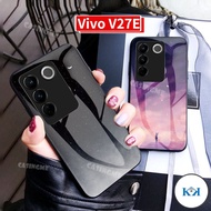 KK Vivo V27E 2023 Tempered Glass Phone Case For Vivo V27E V27 V 27e E VivoV27E 5G 4G Slim Back Cover