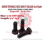 Grade 8.8 - 7/16 UNF 20G Inch Imperial Bolt Hex Screw DIN933 Hexagon Head Screw Outer Hex High Tensi