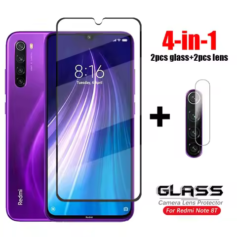 Glass on Redmi Note 8 Pro 8T 9T Tempered Glass For Xiaomi Redmi Note 9S 9 Pro Camera Lens Screen Pro