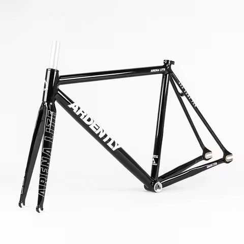 Ardently Bicycle Frameset Fixed Gear 700C Aluminum Black Frames And Fork Single Speed Track Bike 50C