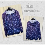 ￼🎀二手衣倉🎀NET DRY-COOL 迷彩系列凉感連帽薄外套 排汗快乾 男L號AC0027