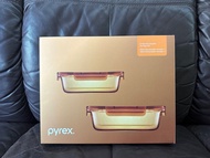 Pyrex 長方型玻璃保鮮密封盒 Amber Rectangular Storage Containers
