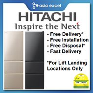 (Bulky) HITACHI R-S38KPS 375L BRILLIANT BLACK 3 DOOR REFRIGERATOR