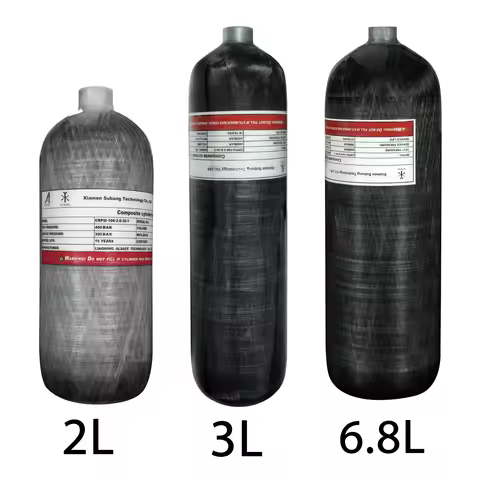 TUXING 6.8L/3L/2L Carbon Fiber Cylinders 4500Psi 300Bar High Pressure Cylinders Firefighting Scuba D