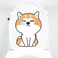 MT020 Dog Toilet Stickers Beautification Decoration Toilet Funny Stickers Can Cartoon Toilet Sticker