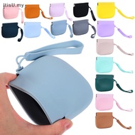 [ItisU] Silicone Coin Purse Keychain Small Silicone Pouch Wired Earbud Case 10x8cm/3.94x3.15 Inches 