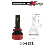 หลอดไฟรถยนต์รุ่น F6 CANBUS LED headlight (รับประกัน 12 เดือน) H4 H7 H11 9005 9006 H1 6000K white 22000LM 55W CANBUS แท้ กล่องไม่ตัด