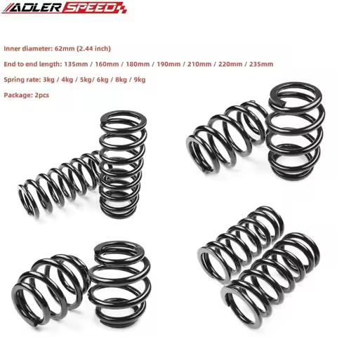 ADLERSPEED Coilover Springs Pair ID 62mm (2.44") Length 180mm/ 190mm/ 200/ 220mm 10kg/ 11kg/ 12kg/14