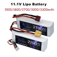 3S 11.1V LiPo Battery 45C/60C 1500/1800/2200/2700mAh 3000mAh 3300mAh With T Deans XT60 Plug for RC C