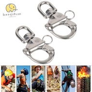 LONNGUVO 2Pcs Quick Release Shackle, Stainless Steel Silver Snap Shackle, Durable Small Bail Marine 