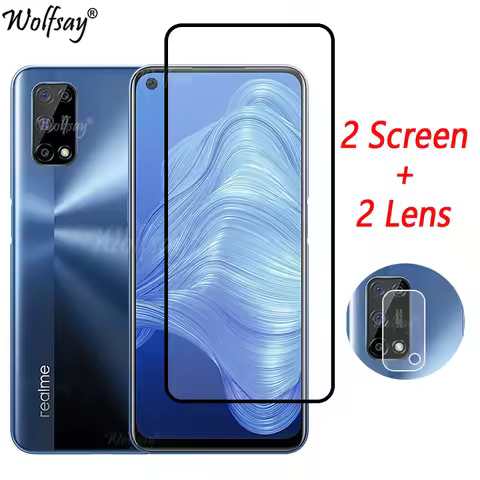 Tempered Glass For Oppo Realme 7 5G Screen Protector Realme 7i 8i 9i 9 Pro Plus C21Y C11 C25S Camera