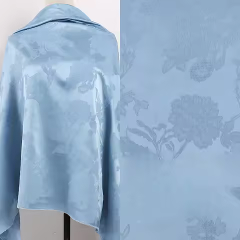 Tulip Jacquard Fabric Subtle Pattern Hanfu Qipao Blouse Shirt Spring Summer Textile Chinese Traditio