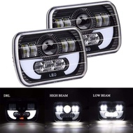 1pc Car Modification Headlamp Daytime Running Lights Square 7 Inch (5X7)/(7X6) LED Truck Headlights 