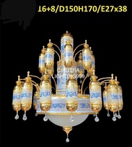 LAMPU HIAS GANTUNG KLASIK TURKI KUBAH MASJID UKURAN 150 CM MEWAH