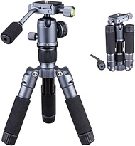 Portable Desktop Mini Tripod with Panning Handle, 20" / 52cm Desk Tabletop Aluminum Alloy Tripod wit