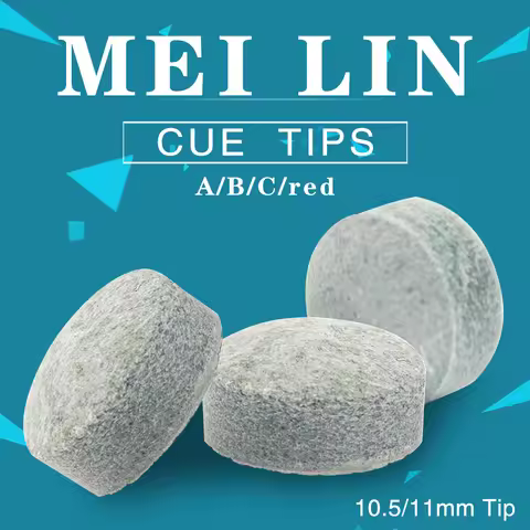 Snooker Cue Tips MEILIN 50 Pieces 10.5mm 11mm Tips A/B/C/Red Pool Cue Tips Billiard Cue Leather Head