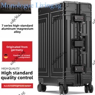 Edjt36a2.Sg All-Aluminum-Magnesium Alloy Luggage 32-Inch Women's Suitcase 30-Inch Extra-Large Trolle