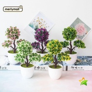 MERLYMALL Artificial Plants Bonsai, Guest-Greeting Pine Creative Small Tree Potted, Home Decoration Desk Ornaments  Garden Simulation Fake Flowers