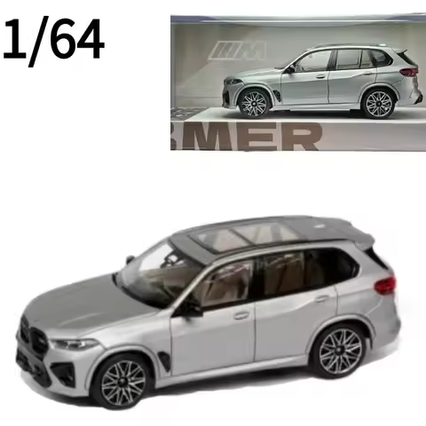 BMER Diecast 1:64 Limited Custom Zhuang Wuwei Matte Gray BMW X5M Competition Car Model BMW Play Vehi