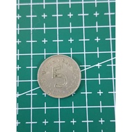 Syiling Lama Malaysia 5 sen 5 cent Coin 1979.