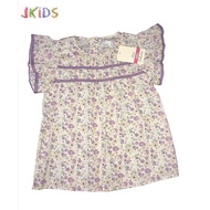 (5-6y) Jkids original brand kids girls round neck short sleeve cotton blouse