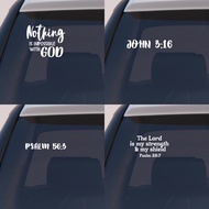 Car Decal Sticker Bible Verse - Waterproof