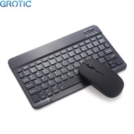 GROTIC Keyboard Mouse Set 10 inch Wireless Bluetooth untuk iPad Smartphone PC Laptop