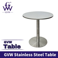GVW【Round Table】Meja Stainless Steel Working Table Meja Dapur Dining Table Set Meja Makan Stainless 