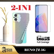 LAYAR Promo Package 2in1 Garskin Skin Carbon Oppo Reno 8z 5G 2022 Reno 7z 5G 2022 Skin Carbon Free T