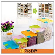 6PCS FRIDGES CONTAINER Fridge Storage Organizer Box Freezer Space Saver Holder