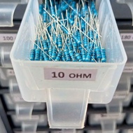 (10 BUAH) RESISTOR 1/2 WATT 10 OHM RESISTOR 1/2W 10 OHM RESISTOR 1/2WATT 10 OHM
