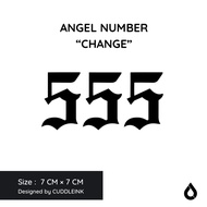 Angel Number "CHANGE" CUDDLEINK Matte Ink Tattoo